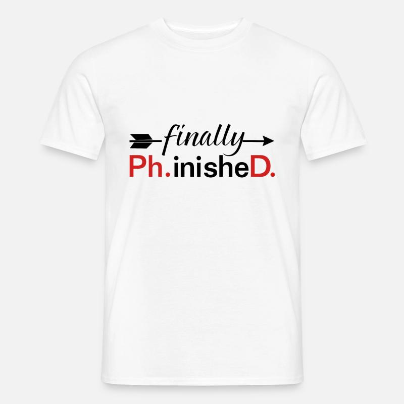 Ph.D. Completed - Men's T-shirt - white