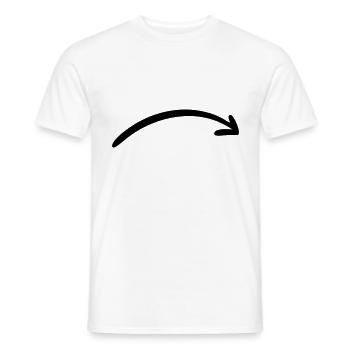 Arrow drawing sketch black - Men's T-Shirt - white - Front - AI Model Male 178 dark (178cm)