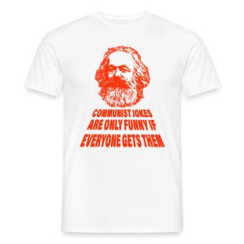 communist joke gift - Men's T-Shirt - white - Front - AI Model Male 178 dark (178cm)