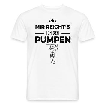 Mir reichts gehe pumpen trainieren Fitnesscenter - Männer T-Shirt - Weiß - Vorne - AI Model Male 178 dark (178cm)