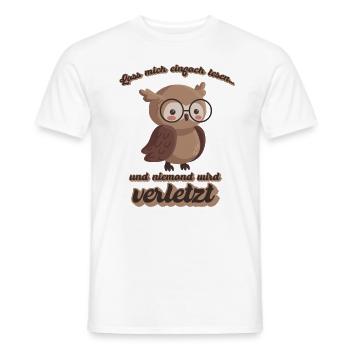 Lass mich einfach lesen und niemand wird verletzt - Männer T-Shirt - Weiß - Vorne - AI Model Male 178 dark (178cm)