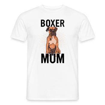 Boxer Dog Dog Mum - Men's T-Shirt - white - Front - AI Model Male 178 dark (178cm)