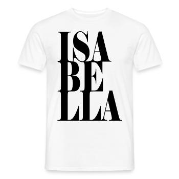 Isabella Name Vorname Moderne Schrift Wort Art - Männer T-Shirt - Weiß - Vorne - AI Model Male 178 dark (178cm)