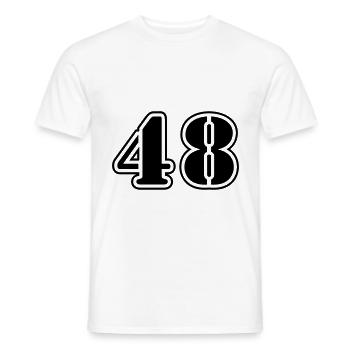 Symbole numérique 48 - T-shirt homme - blanc - Devant - AI Model Male 178 dark (178cm)