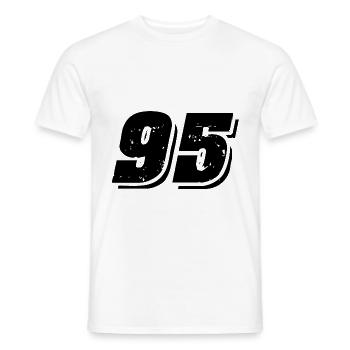 95 number symbol - Men's T-Shirt - white - Front - AI Model Male 178 dark (178cm)