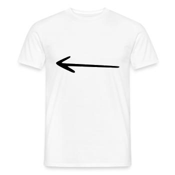 Arrow drawing sketch black - Men's T-Shirt - white - Front - AI Model Male 178 dark (178cm)