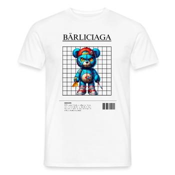 Bärliciaga: Dieses ist ein Muss Teddy - Männer T-Shirt - Weiß - Vorne - AI Model Male 178 dark (178cm)