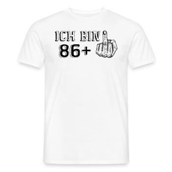 Drôle de cadeau d’anniversaire je suis 86 Plus 1 - T-shirt homme - blanc - Devant - AI Model Male 178 dark (178cm)