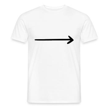 Arrow drawing sketch black - Men's T-Shirt - white - Front - AI Model Male 178 dark (178cm)