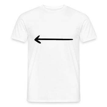 Pfeil Zeichnung Skizze schwarz - Männer T-Shirt - Weiß - Vorne - AI Model Male 178 dark (178cm)