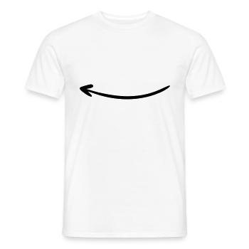 Arrow drawing sketch black - Men's T-Shirt - white - Front - AI Model Male 178 dark (178cm)