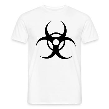 Biohazard - Männer T-Shirt - Weiß - Vorne - AI Model Male 178 dark (178cm)