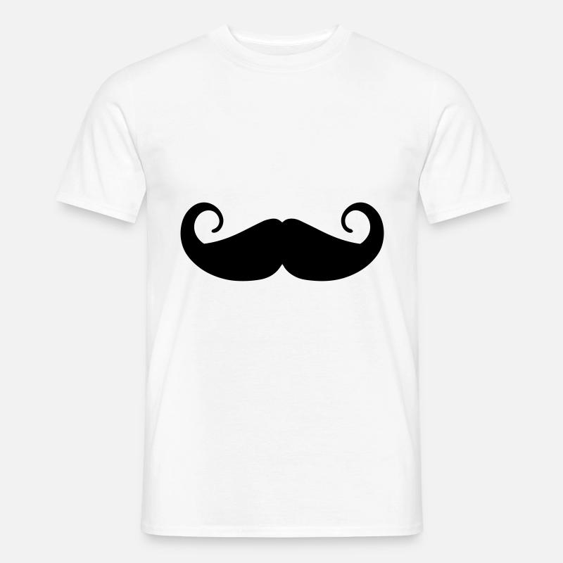 Schnurrbart symbol - Männer T-Shirt - Weiß