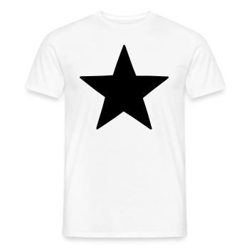 Choose your design color! Icon Star Logo Pattern - Men's T-Shirt - white - Front - AI Model Male 178 dark (178cm)
