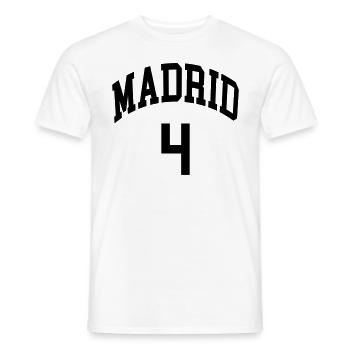 Madrid 4 - T-shirt homme - blanc - Devant - AI Model Male 178 dark (178cm)