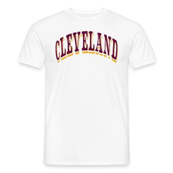 Cleveland - Men's T-Shirt - white - Front - AI Model Male 178 dark (178cm)