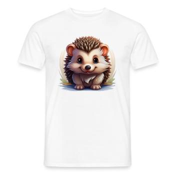 Un hérisson mignon - T-shirt homme - blanc - Devant - AI Model Male 178 dark (178cm)