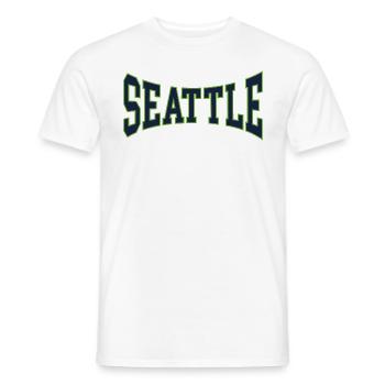 Seattle - Men's T-Shirt - white - Front - AI Model Male 178 dark (178cm)