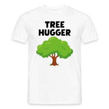 Câlin d’arbre - T-shirt homme - blanc - Devant - AI Model Male 178 dark (178cm)