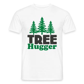 Câlin d’arbre - T-shirt homme - blanc - Devant - AI Model Male 178 dark (178cm)