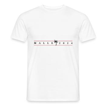 Malle 2024 Palme Mallorca - Männer T-Shirt - Weiß - Vorne - AI Model Male 178 dark (178cm)