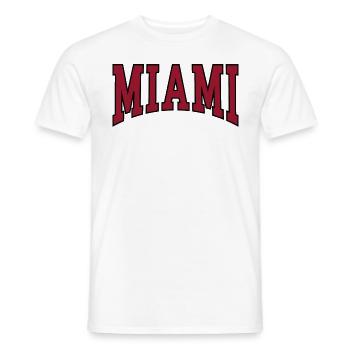 Miami - Men's T-Shirt - white - Front - AI Model Male 178 dark (178cm)