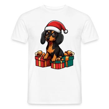 Dachshund Dog Christmas Gifts Dachshund - Men's T-Shirt - white - Front - AI Model Male 178 dark (178cm)