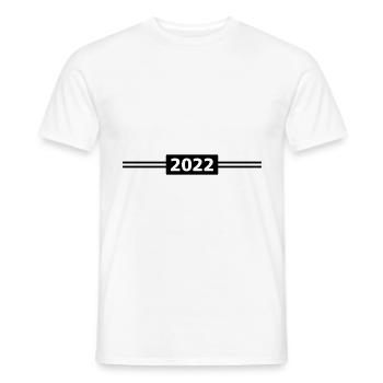 2022 - Men's T-Shirt - white - Front - AI Model Male 178 dark (178cm)