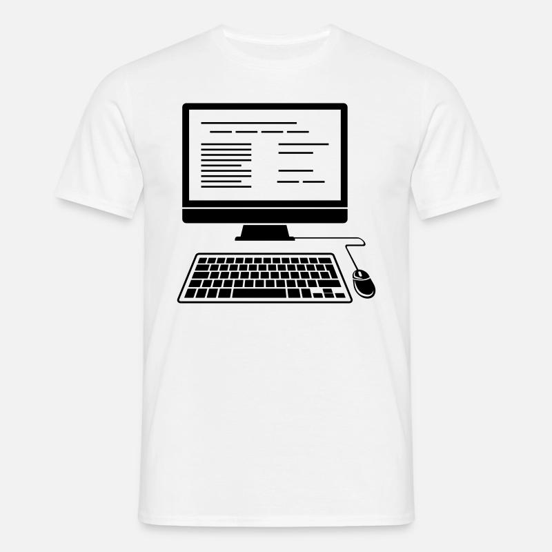 PC Desktop Computer - Männer T-Shirt - Weiß