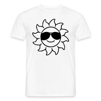 Sonne Zeichnung Natur Skizze schwarz - Männer T-Shirt - Weiß - Vorne - AI Model Male 178 dark (178cm)