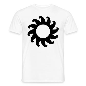 Sonne Zeichnung Natur Skizze schwarz - Männer T-Shirt - Weiß - Vorne - AI Model Male 178 dark (178cm)