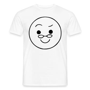 Emoji Skizze Brille schwarz - Männer T-Shirt - Weiß - Vorne - AI Model Male 178 dark (178cm)