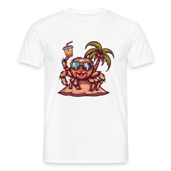 Tarentule, Araignée, Île, Été, Palm - T-shirt homme - blanc - Devant - AI Model Male 178 dark (178cm)
