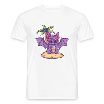 Bat Summer Holiday - Men's T-Shirt - white - Front - AI Model Male 178 dark (178cm)