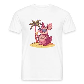 Vacances d’été de Tatadillo - T-shirt homme - blanc - Devant - AI Model Male 178 dark (178cm)