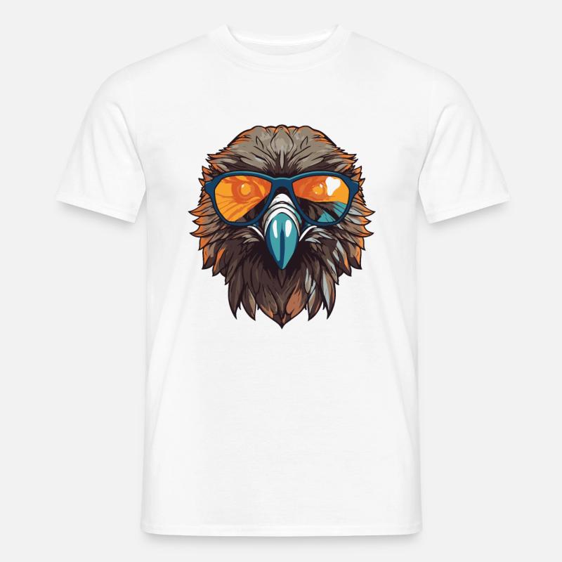Adler Kopf Cool - Männer T-Shirt - Weiß