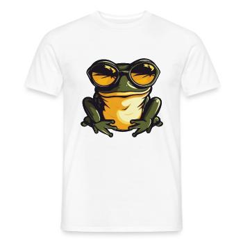 Frosch Lustig Cool - Männer T-Shirt - Weiß - Vorne - AI Model Male 178 dark (178cm)