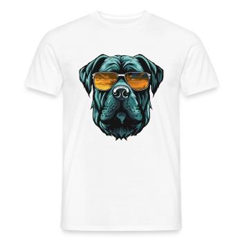 Mastiff Dog Head Cool - Men's T-Shirt - white - Front - AI Model Male 178 dark (178cm)