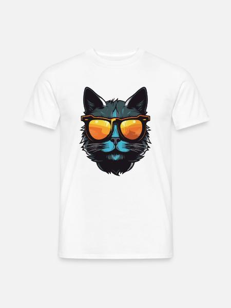Cat Cool Head Party - Men's T-Shirt - white