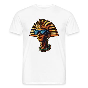 Fête Pharaon Cool Head - T-shirt homme - blanc - Devant - AI Model Male 178 dark (178cm)