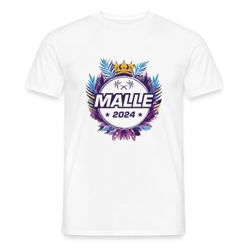 Malle 2024 - Männer T-Shirt - Weiß - Vorne - AI Model Male 178 dark (178cm)