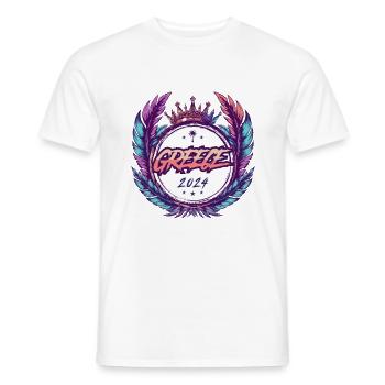 Armoiries de la Grèce 2024 - T-shirt homme - blanc - Devant - AI Model Male 178 dark (178cm)