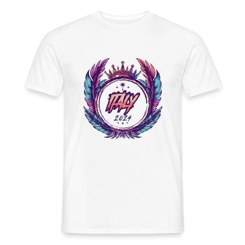 Italien 2024 Wappen - Männer T-Shirt - Weiß - Vorne - AI Model Male 178 dark (178cm)