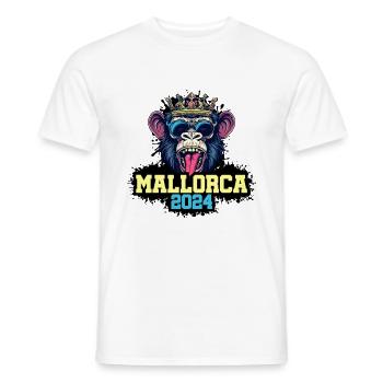 Majorque 2024 Singe - T-shirt homme - blanc - Devant - AI Model Male 178 dark (178cm)