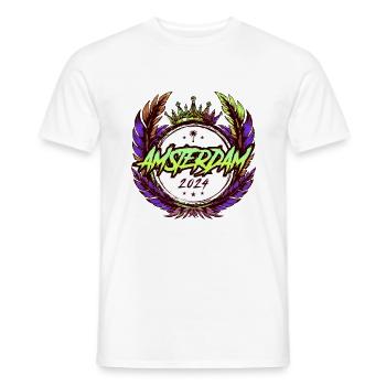 Amsterdam 2024 Bunt - Männer T-Shirt - Weiß - Vorne - AI Model Male 178 dark (178cm)