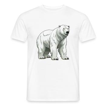 Polar Bear Animal Polar Bear - Men's T-Shirt - white - Front - AI Model Male 178 dark (178cm)
