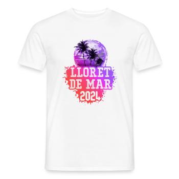 Lloret De Mar 2024 Palmen - Männer T-Shirt - Weiß - Vorne - AI Model Male 178 dark (178cm)