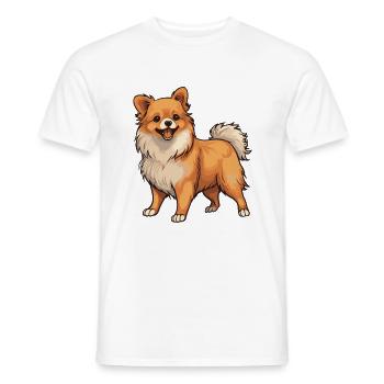 Pomeranian Hund - Männer T-Shirt - Weiß - Vorne - AI Model Male 178 dark (178cm)
