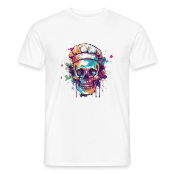 Chef Squelette - T-shirt homme - blanc - Devant - AI Model Male 178 dark (178cm)