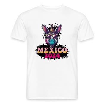 Mexique 2024 Âne de fête - T-shirt homme - blanc - Devant - AI Model Male 178 dark (178cm)